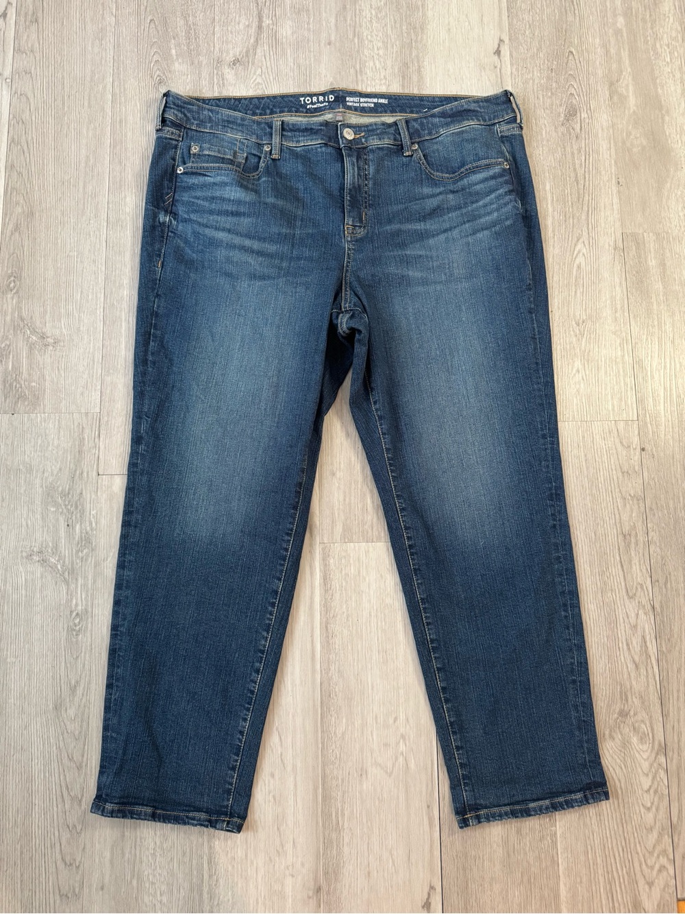 Torrid Jeans 20R Perfect Boyfriend Ankle Vintage Stretch High Rise Denim Jeans